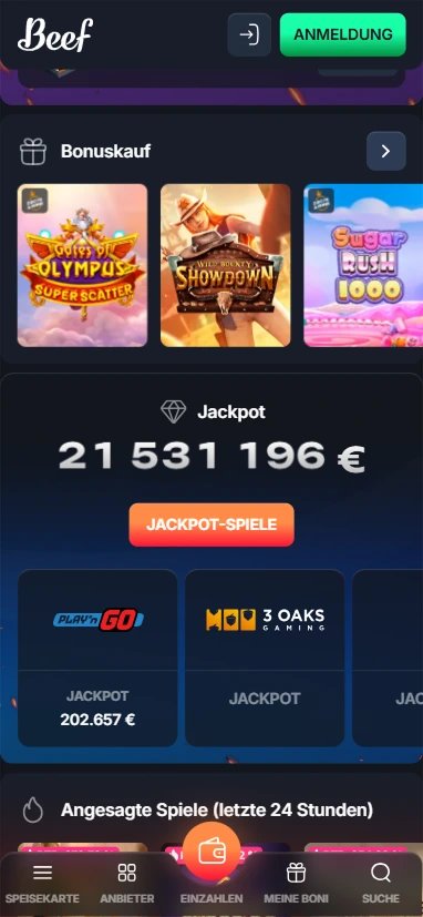 Beef online casino in Germany